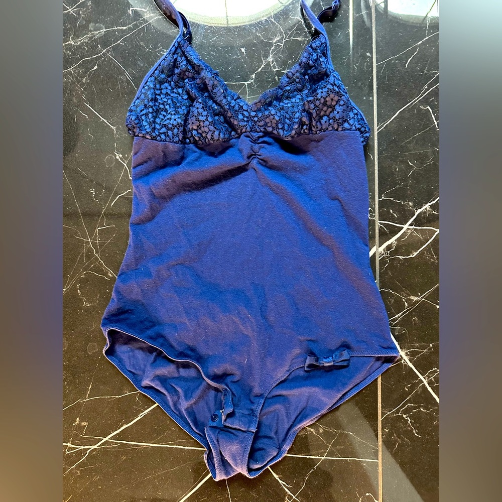 Backless bodysuit XS Etam lingerie. Dark blue.